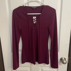 Maroon Long Sleeve Top
